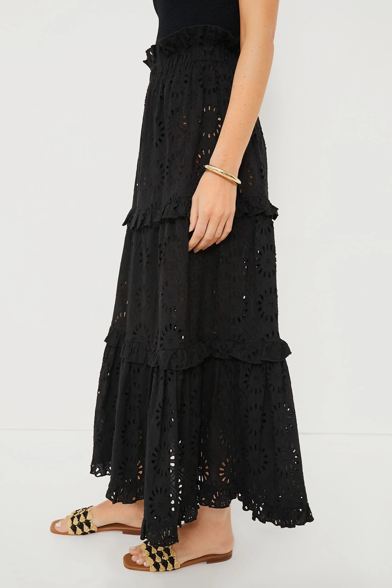Noir Eyelet Prado Skirt - Image 4