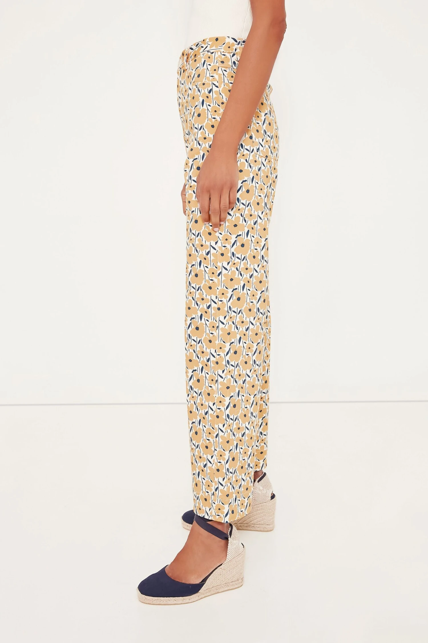 Sharon's Flowers Gold Everyday Pant - Image 3