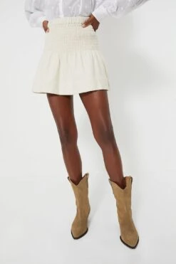 Isabel Marant Etoile Ecru Pacifica Mini Skirt