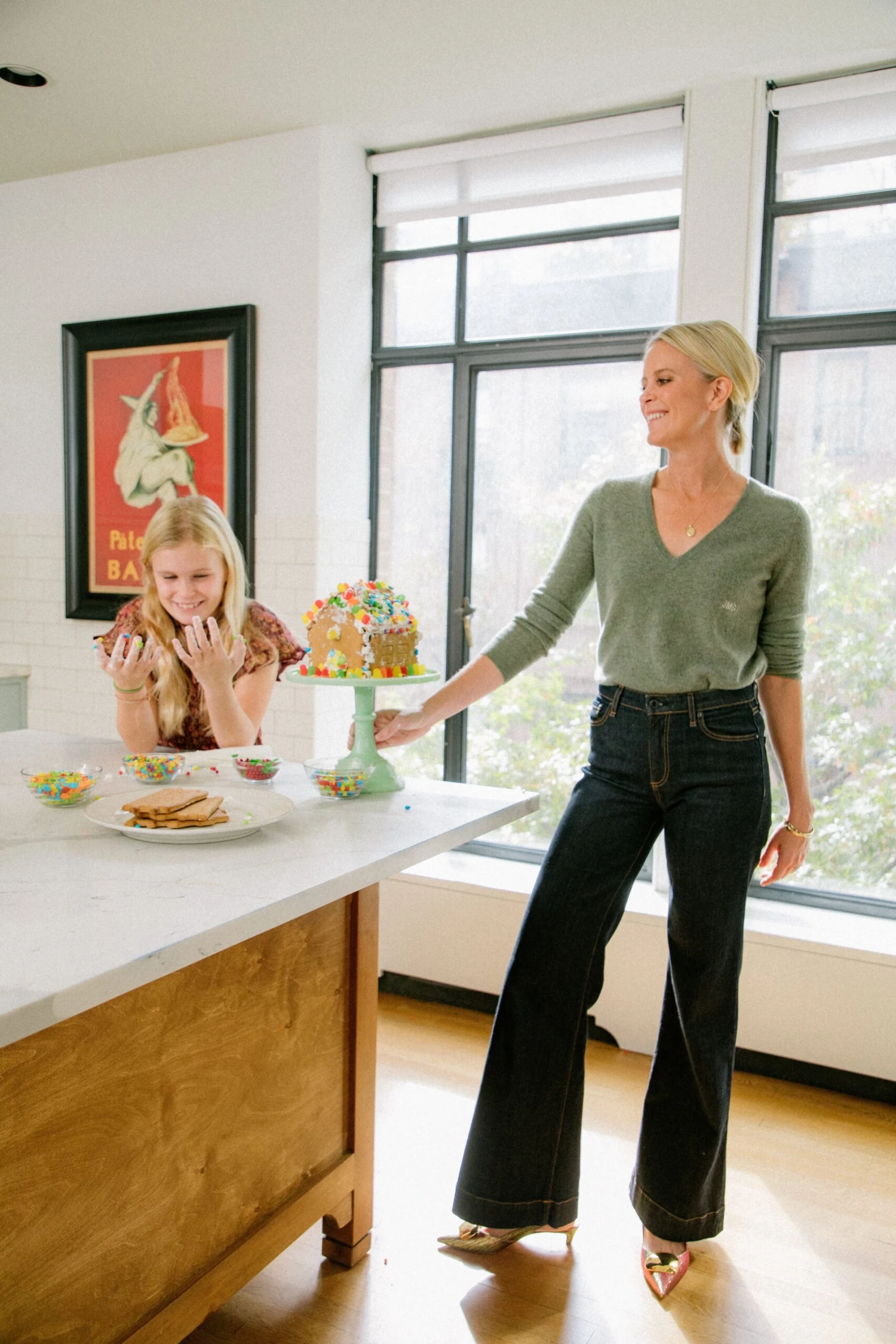 Olive Resin Juniper Wide Leg - Image 2