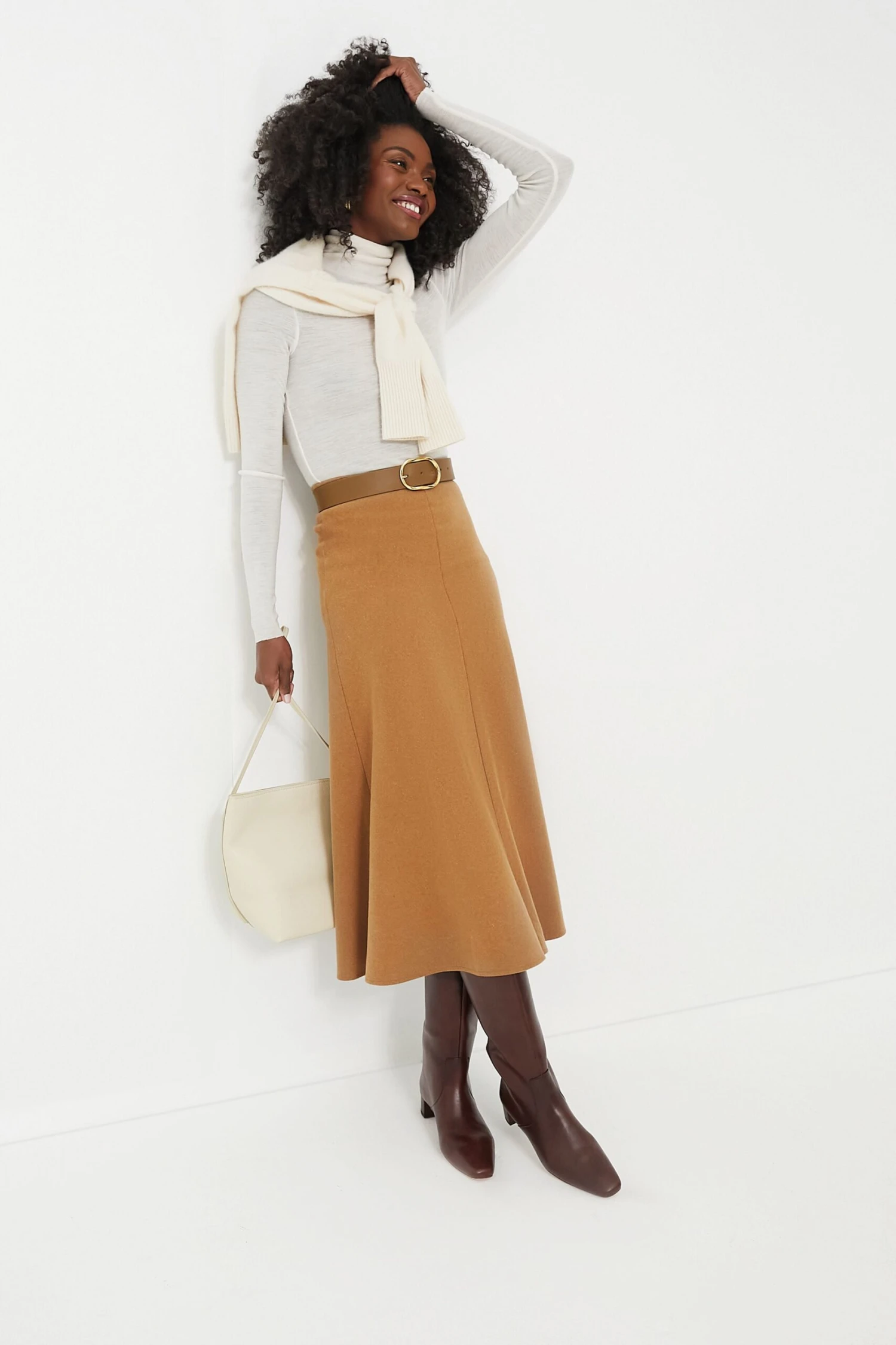 Vanessa Bruno Camel Boushra Midi Skirt - Image 6