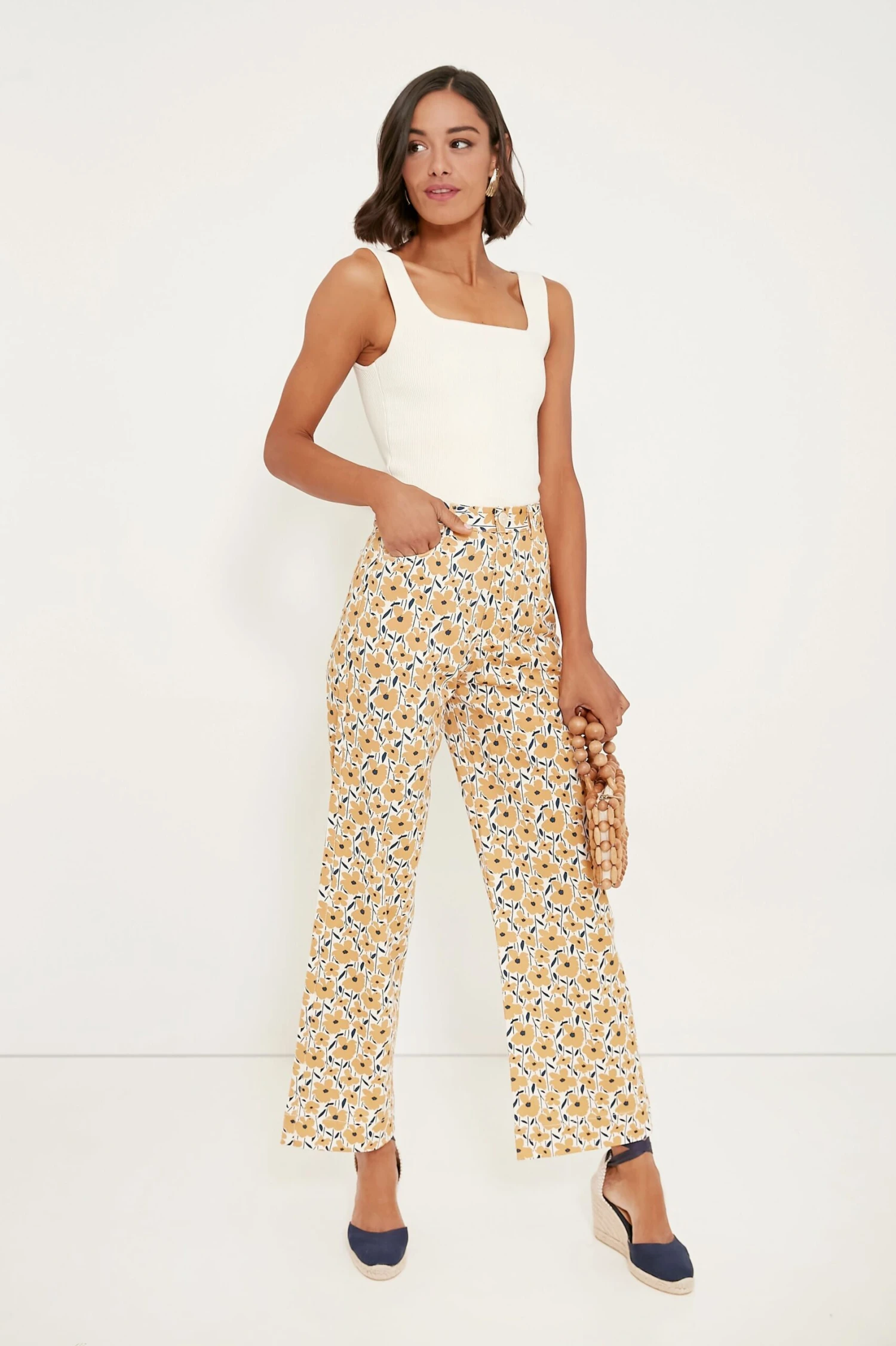 Sharon's Flowers Gold Everyday Pant - Image 2