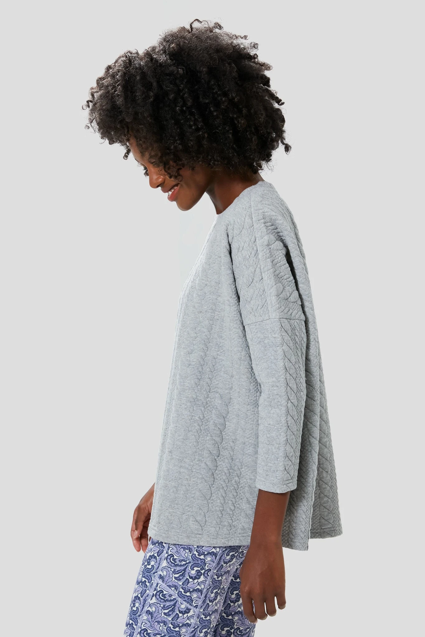 Gray Cable Ally Swing Sweatshirt - Image 9