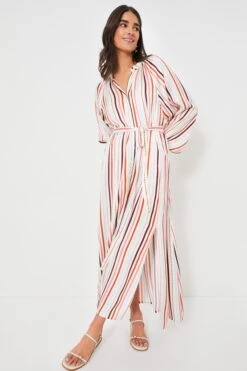 Bizu Cream Makeda Button Up Dress