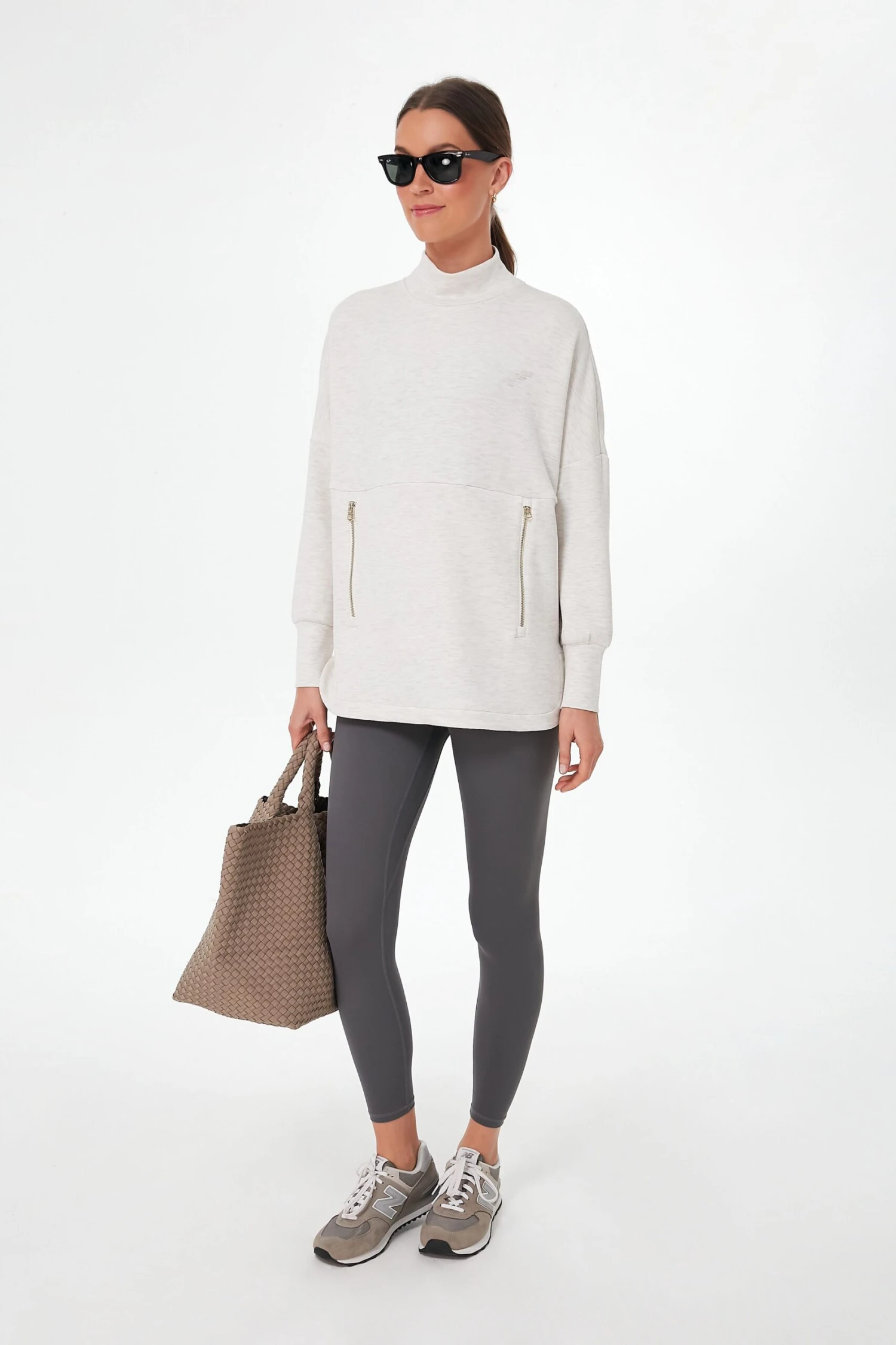 Varley Ivory Marl Bay Sweat - Image 2