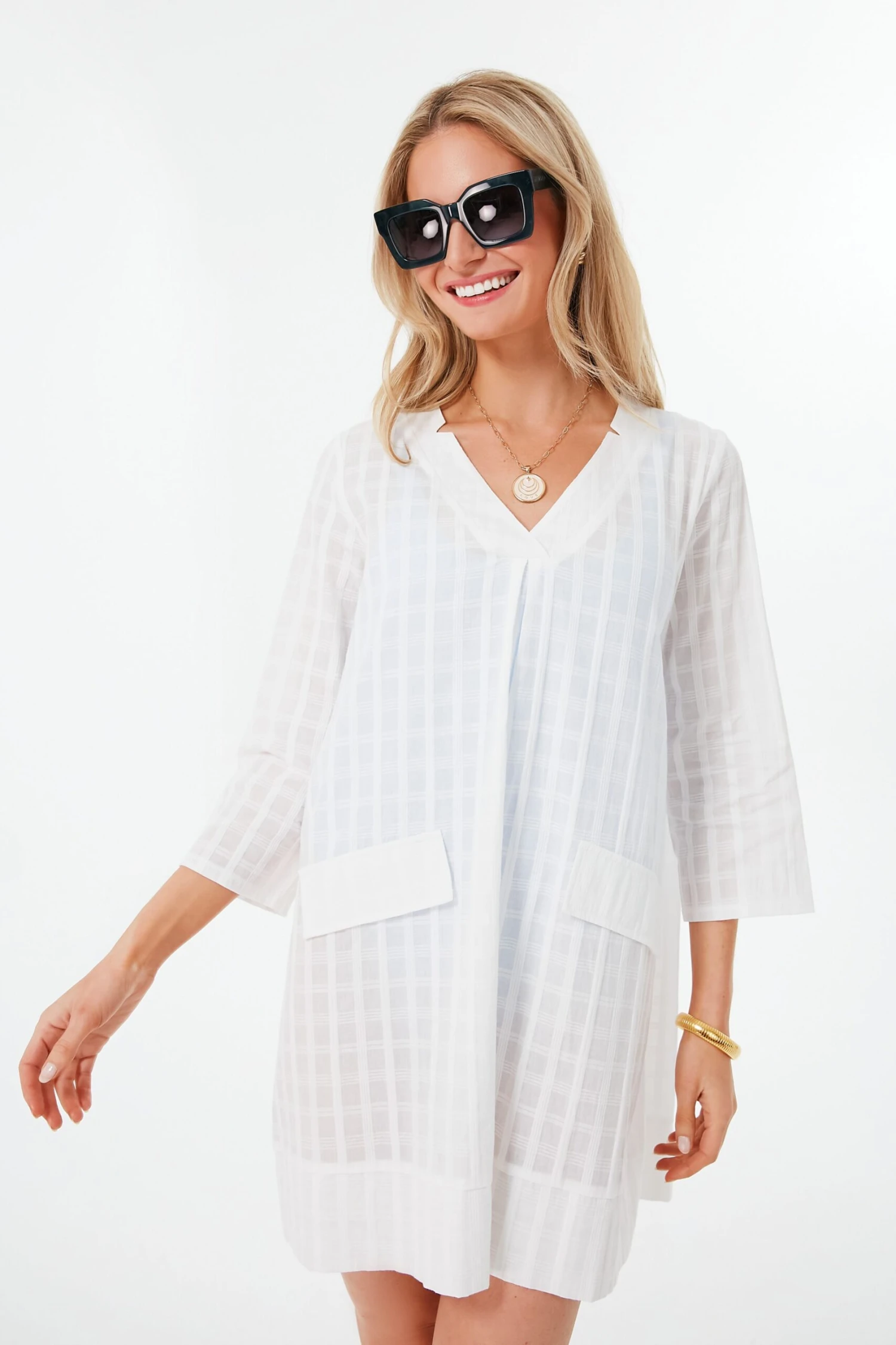 White Mini Carolina Caftan - Image 2