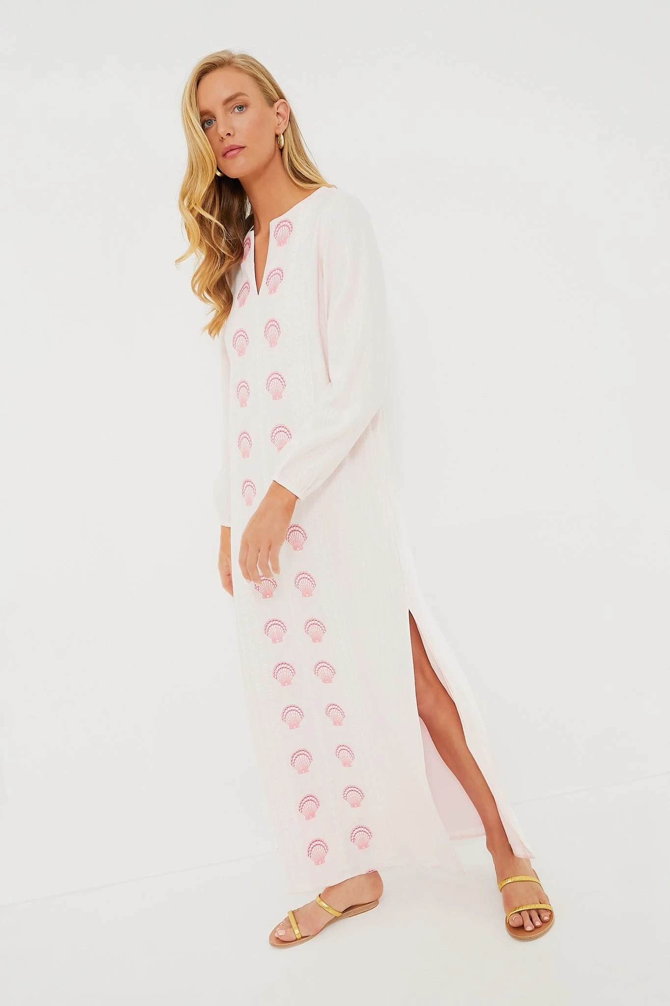 Blush Embroidered Caftan - Image 3