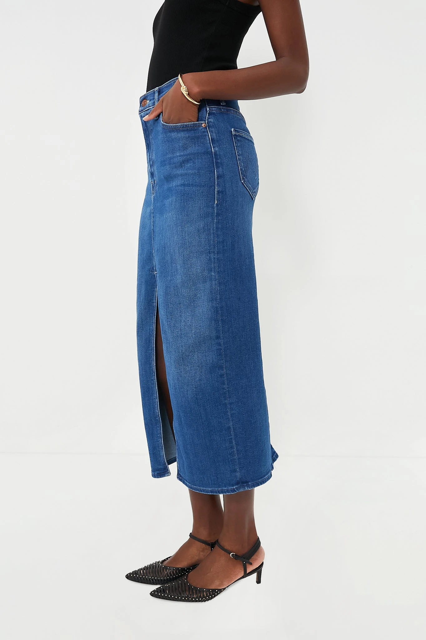 MOTHER How Are Hue? The Reverse Pencil Pusher Skirt - Image 3