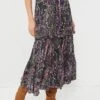 Caymen Paisley Purple Darcy Ankle Skirt