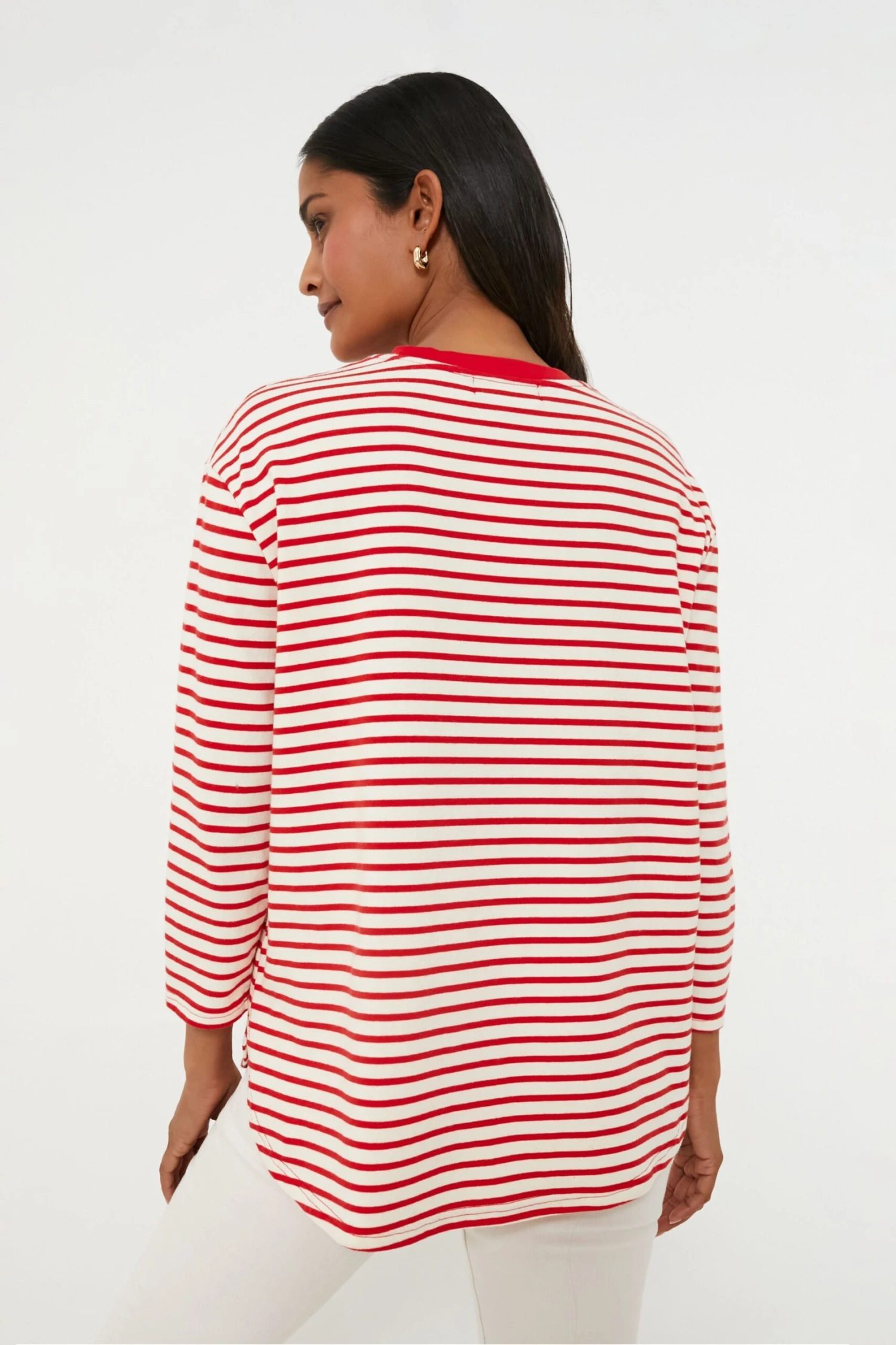 Cherry Striped Knit Popover - Image 4