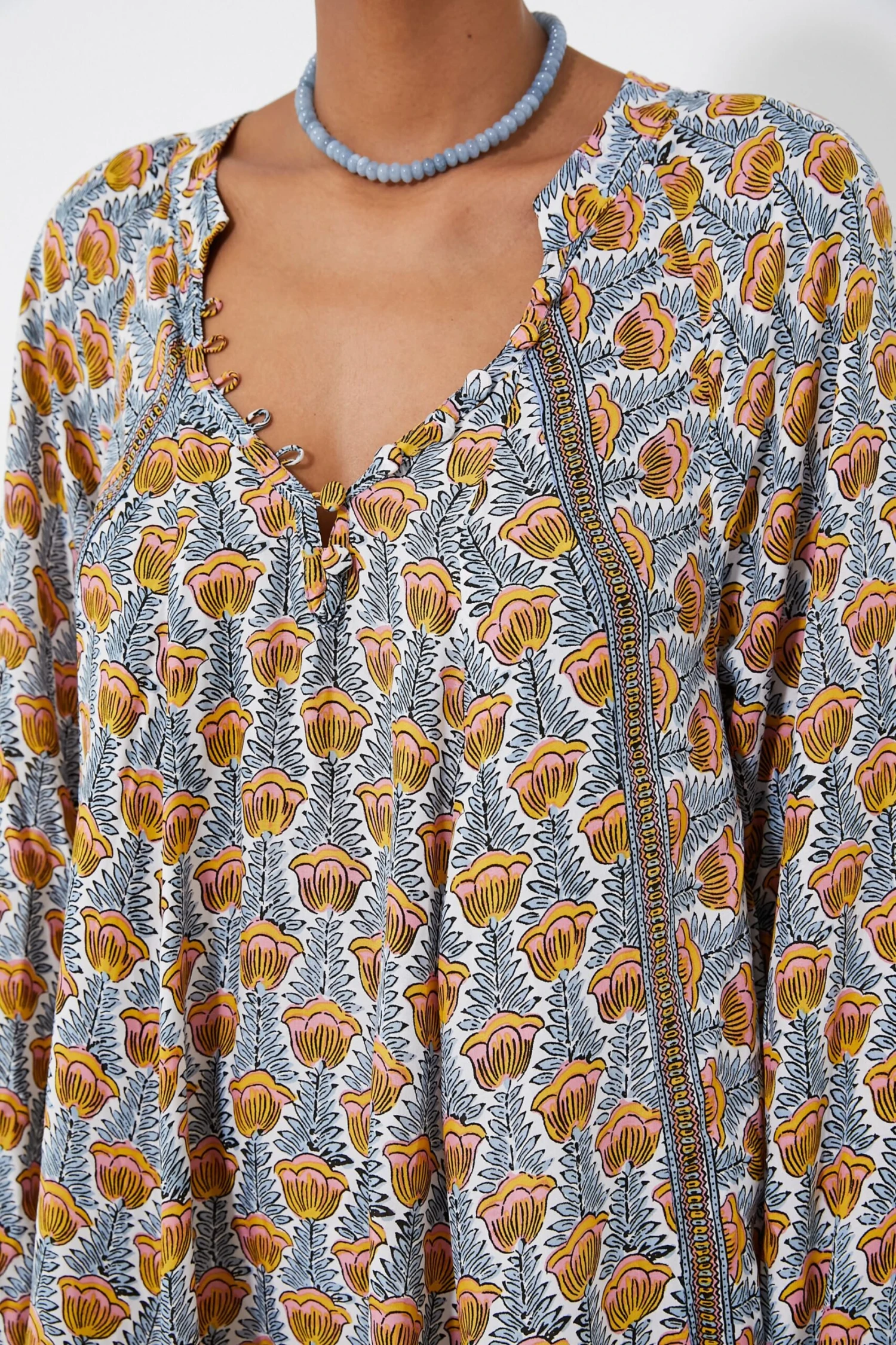 Tulip Print French Blue Fiore Maxi Dress - Image 5