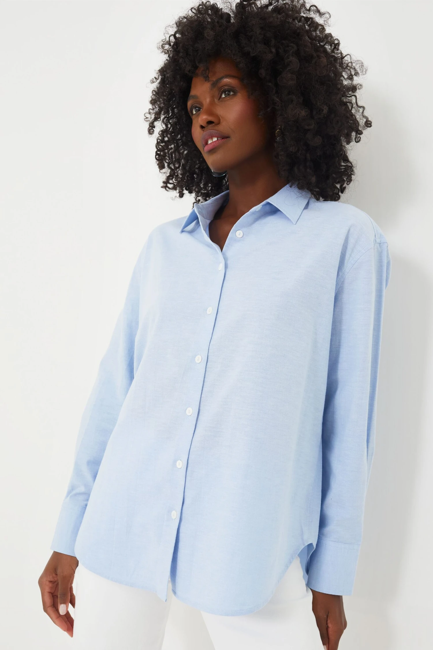 Blue Lightweight Oxford Nadine Button Down