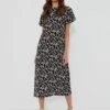 Black Bow Print Rowan Maxi Dress
