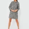 Smoke And Mirrors Long Sleeve Tweed Jackie Dress