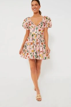 Exclusive Pink Floral Manzanilla Mini Dress