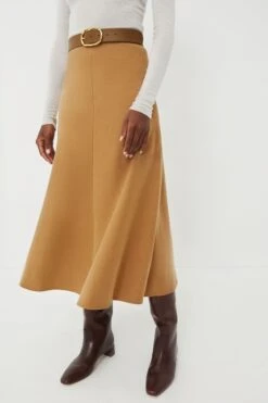 Vanessa Bruno Camel Boushra Midi Skirt