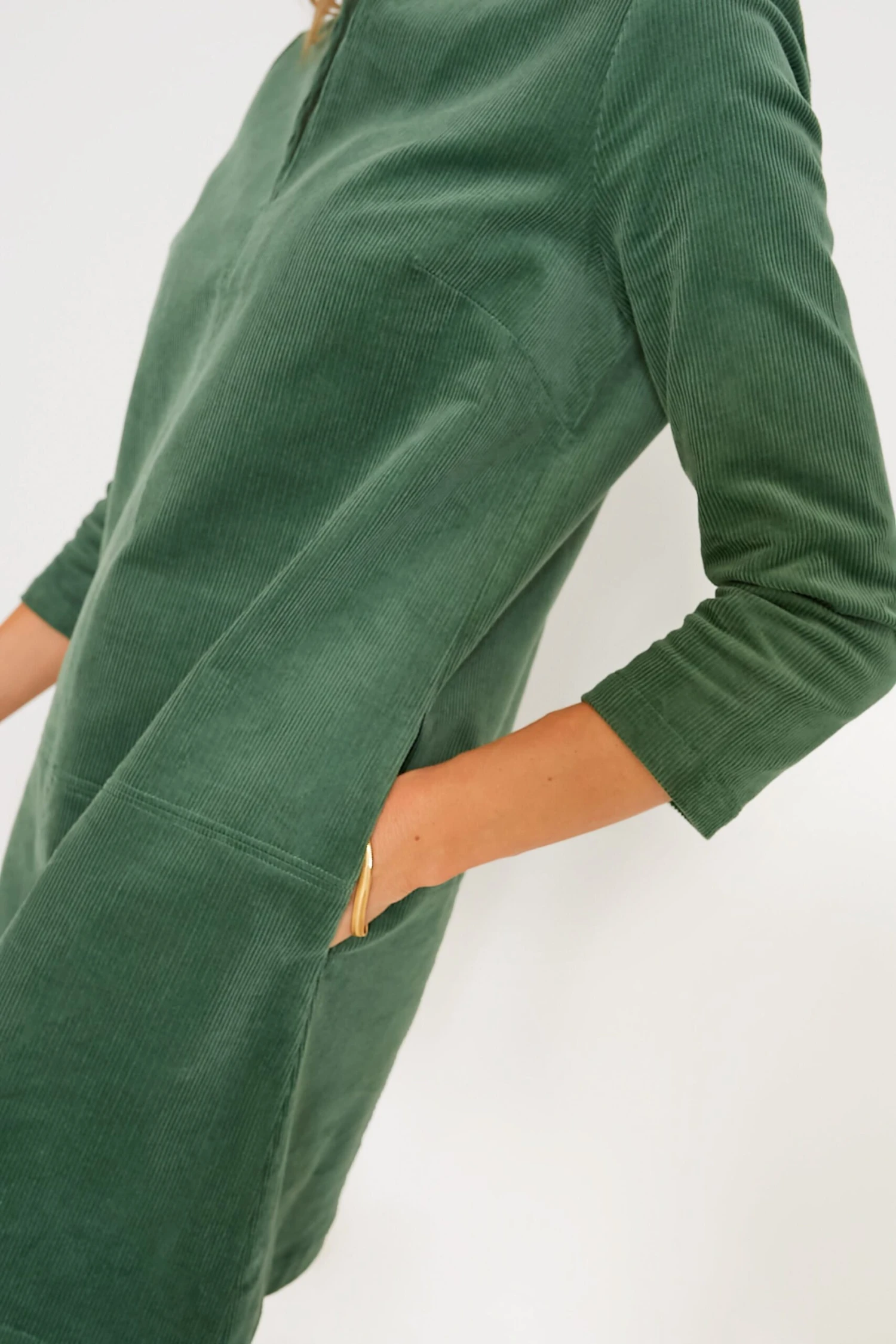 Green Corduroy Clifton Dress - Image 5