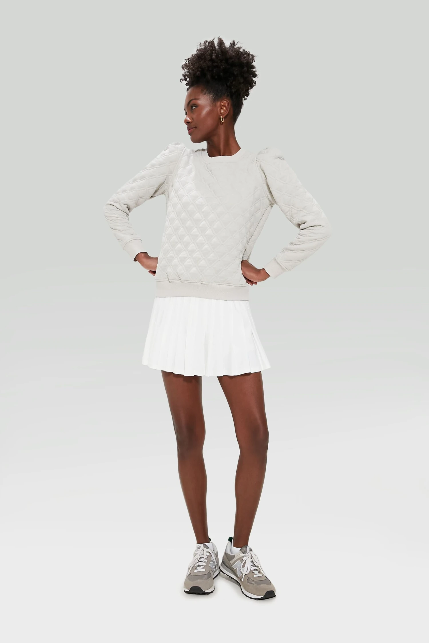 Gray Puff Sleeve Campbell Pullover - Image 7