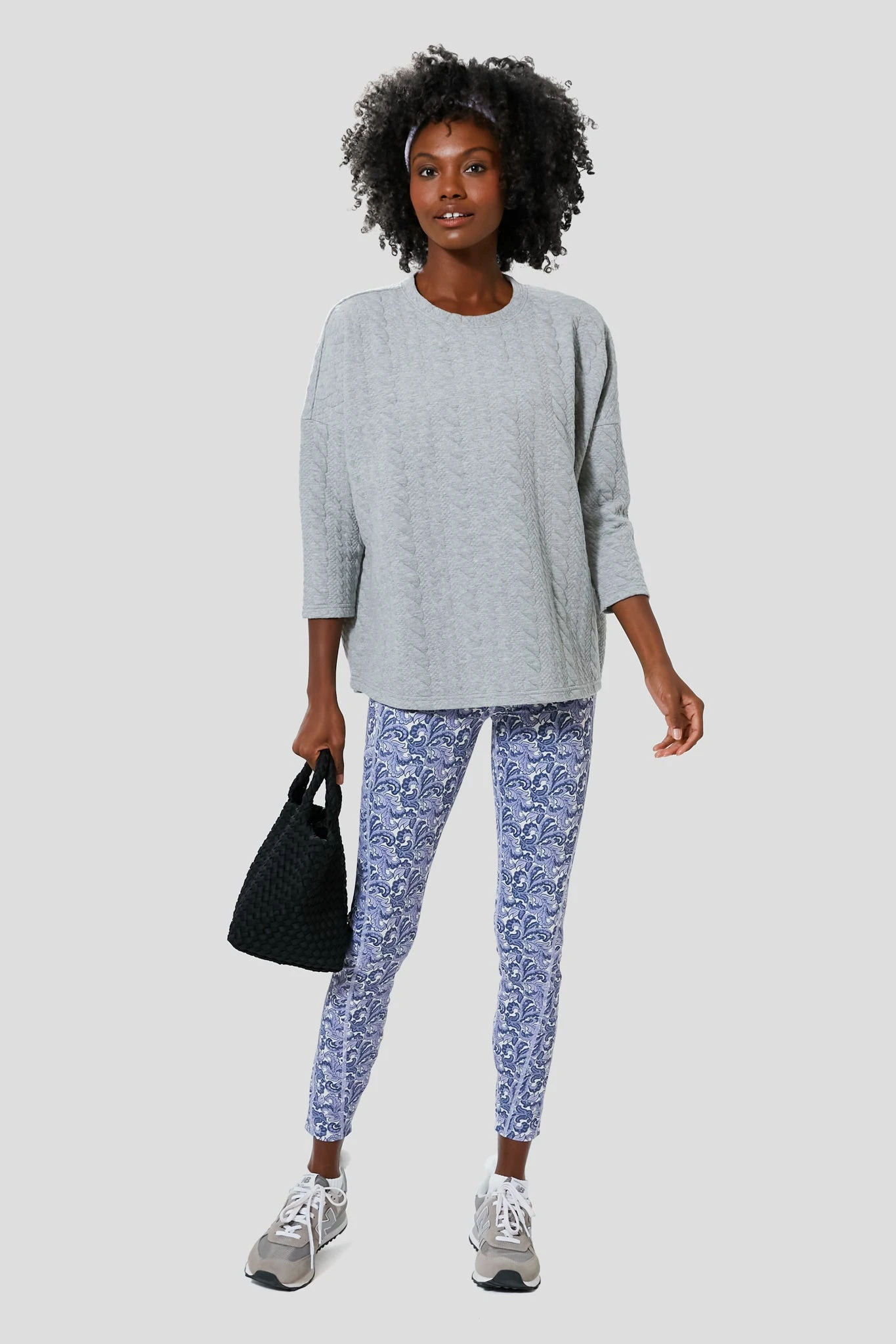 Gray Cable Ally Swing Sweatshirt - Image 2