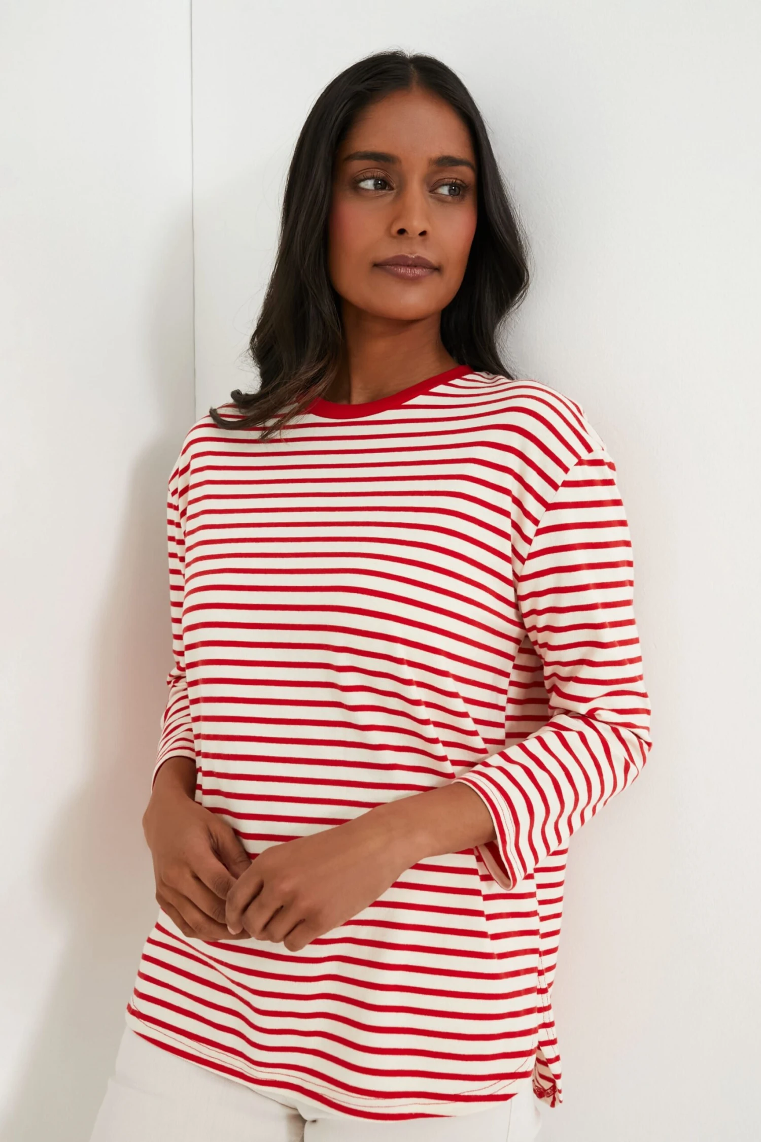 Cherry Striped Knit Popover - Image 5