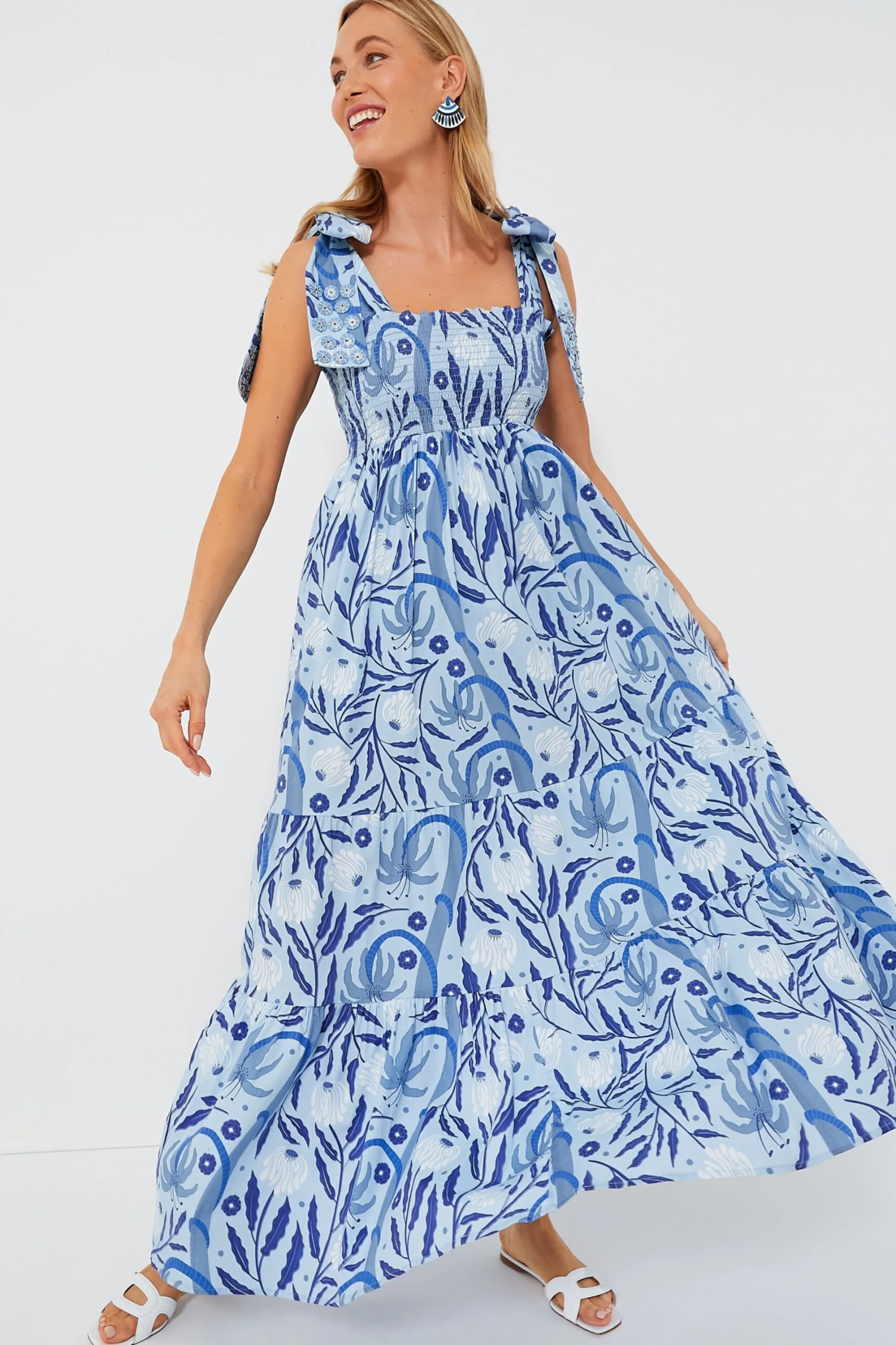 Botanical Blues Kelly Dress - Image 2