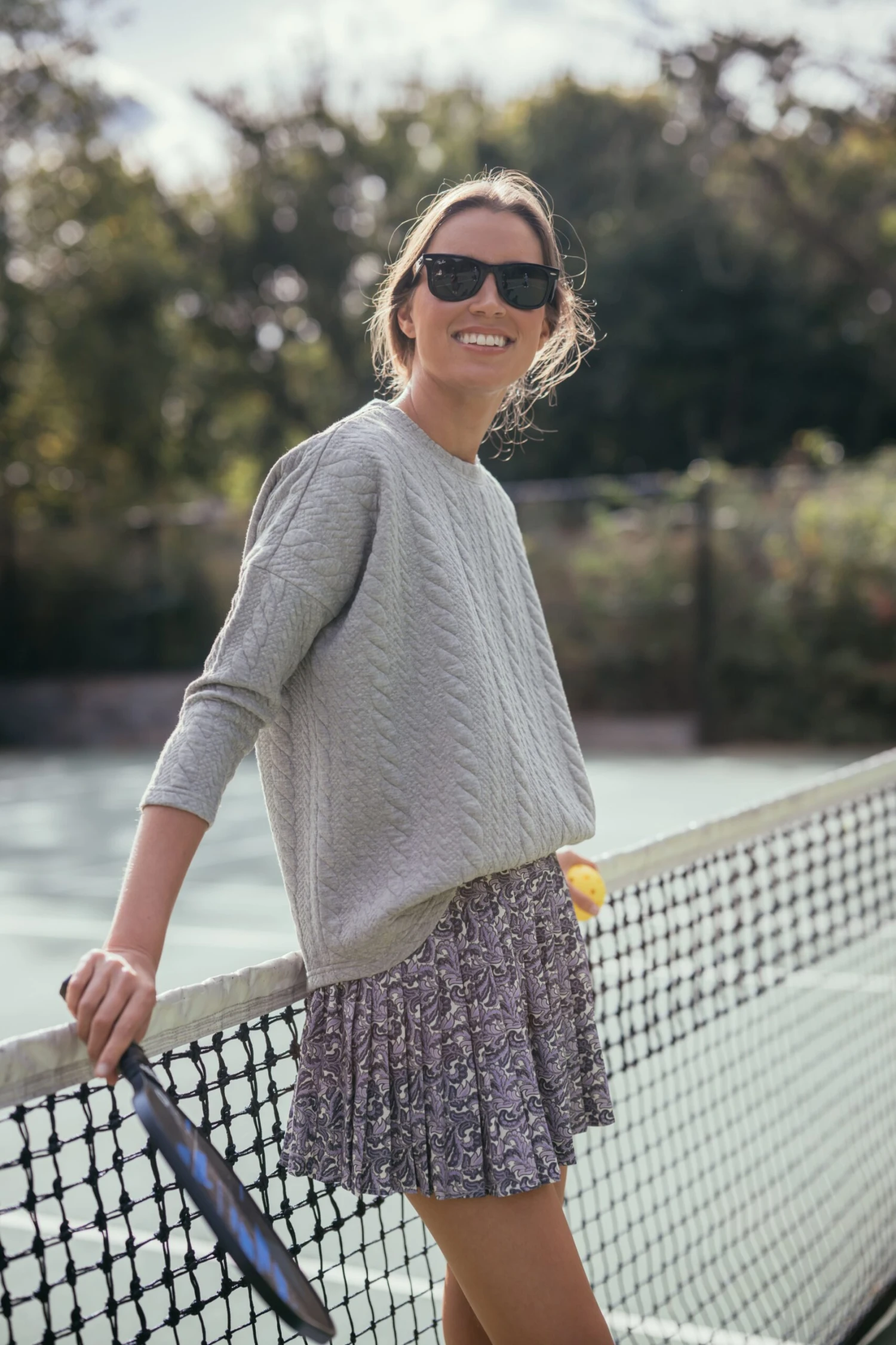 Gray Cable Ally Swing Sweatshirt - Image 6