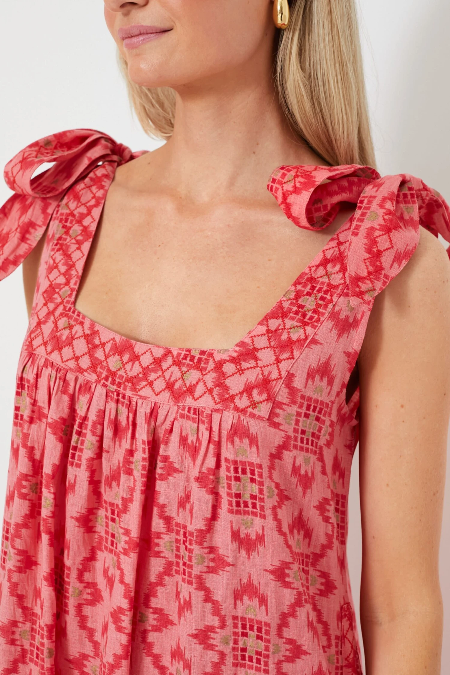 Coral Ikat Obsidian Dress - Image 5