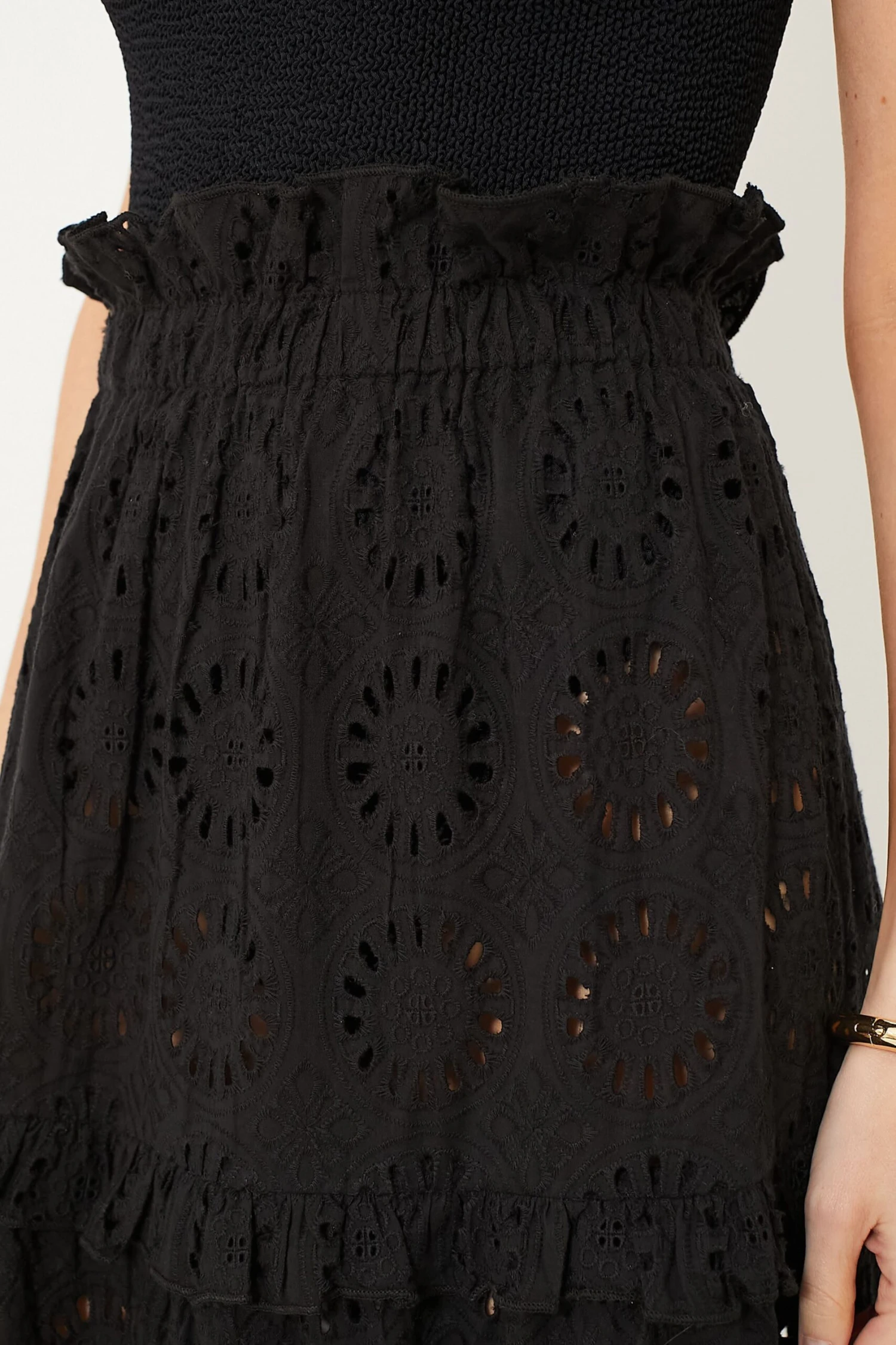 Noir Eyelet Prado Skirt - Image 6