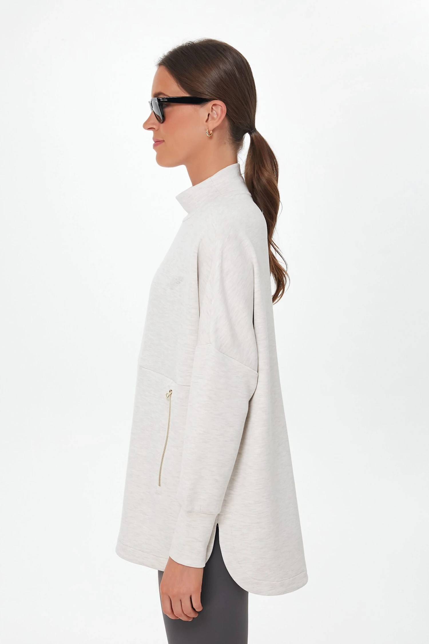 Varley Ivory Marl Bay Sweat - Image 3
