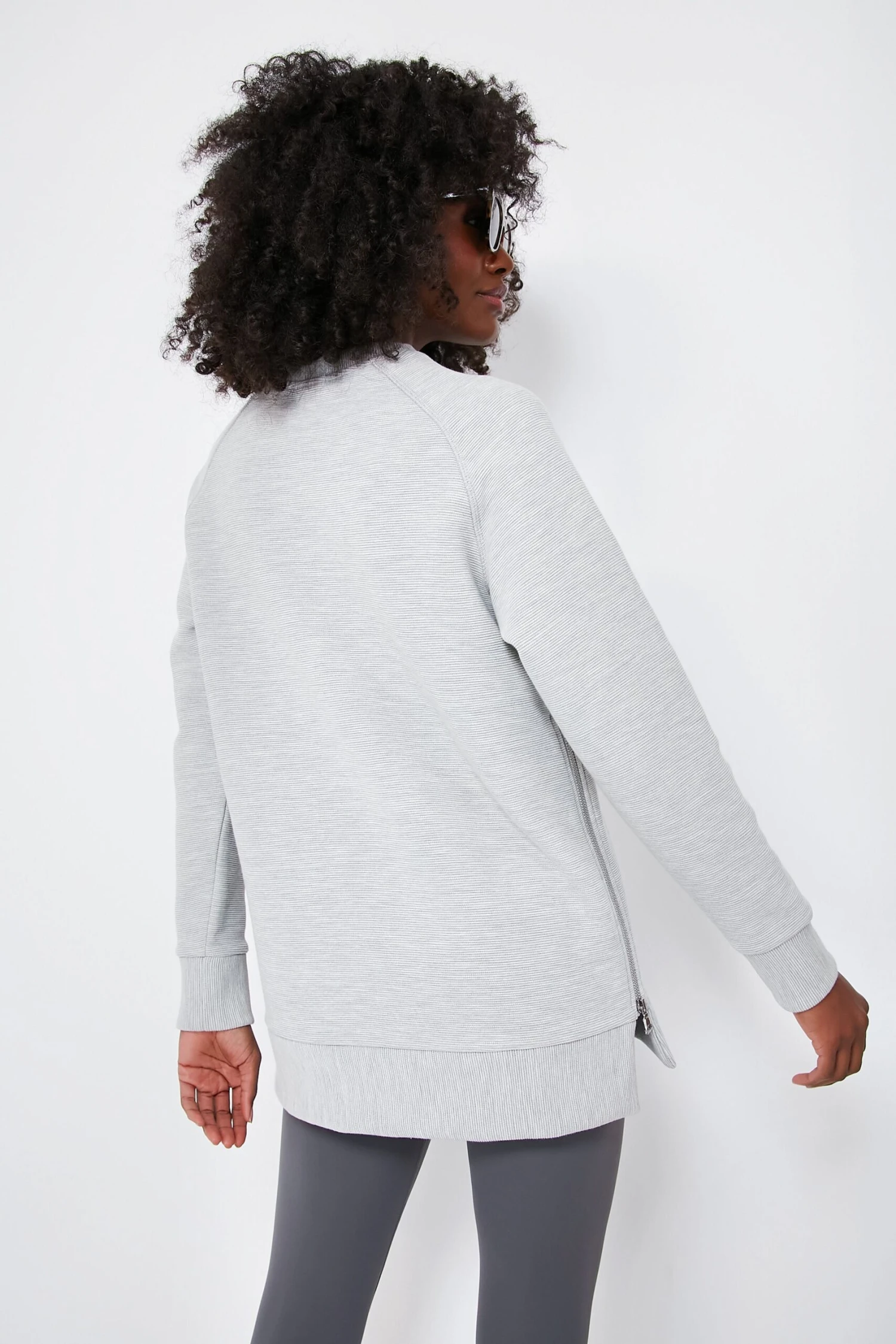 Varley Light Grey Marl Manning Sweatshirt - Image 4