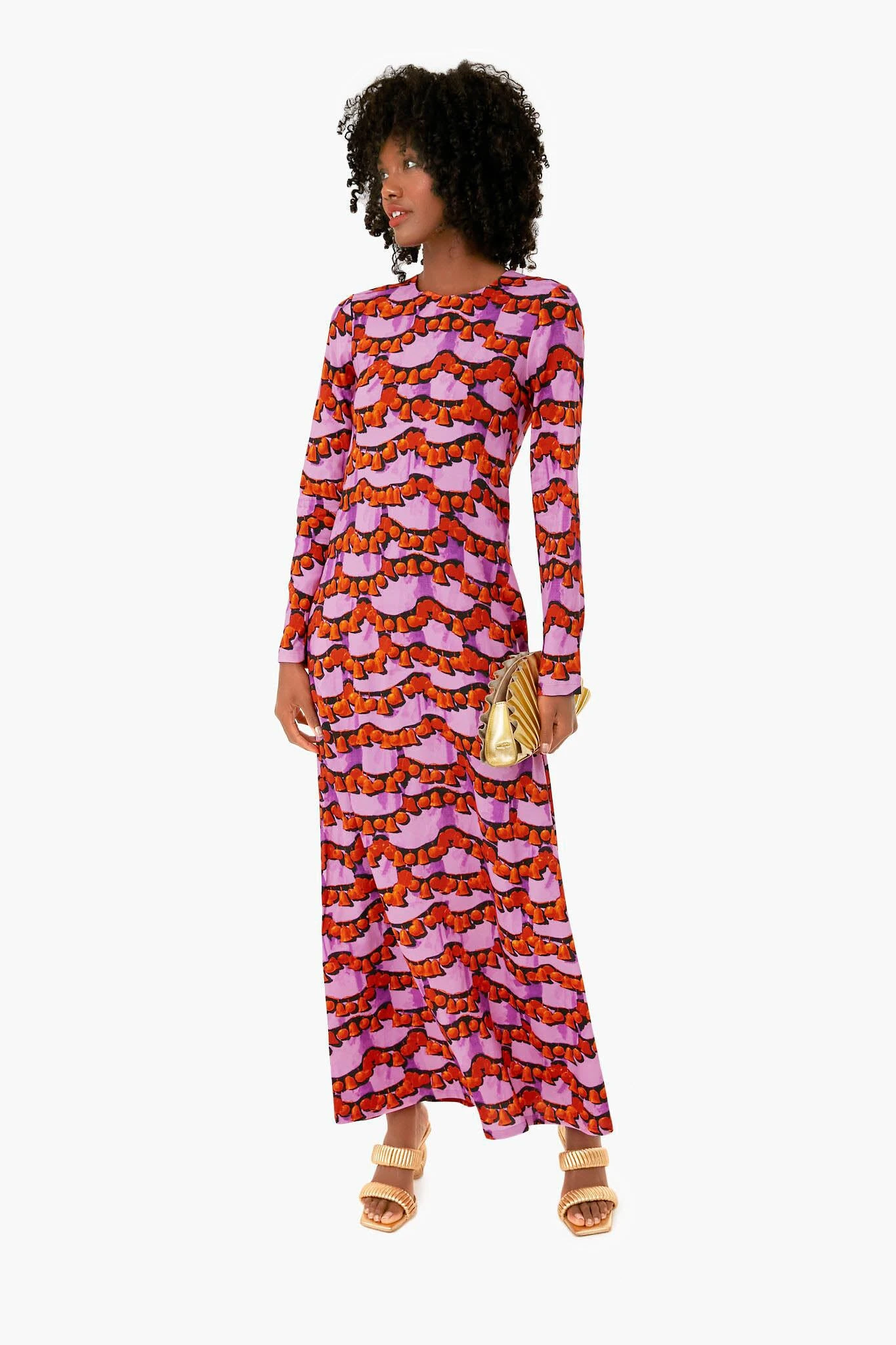 Liberace Ciclamino Long Sleeve Swing Dress - Image 2