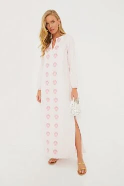 Blush Embroidered Caftan