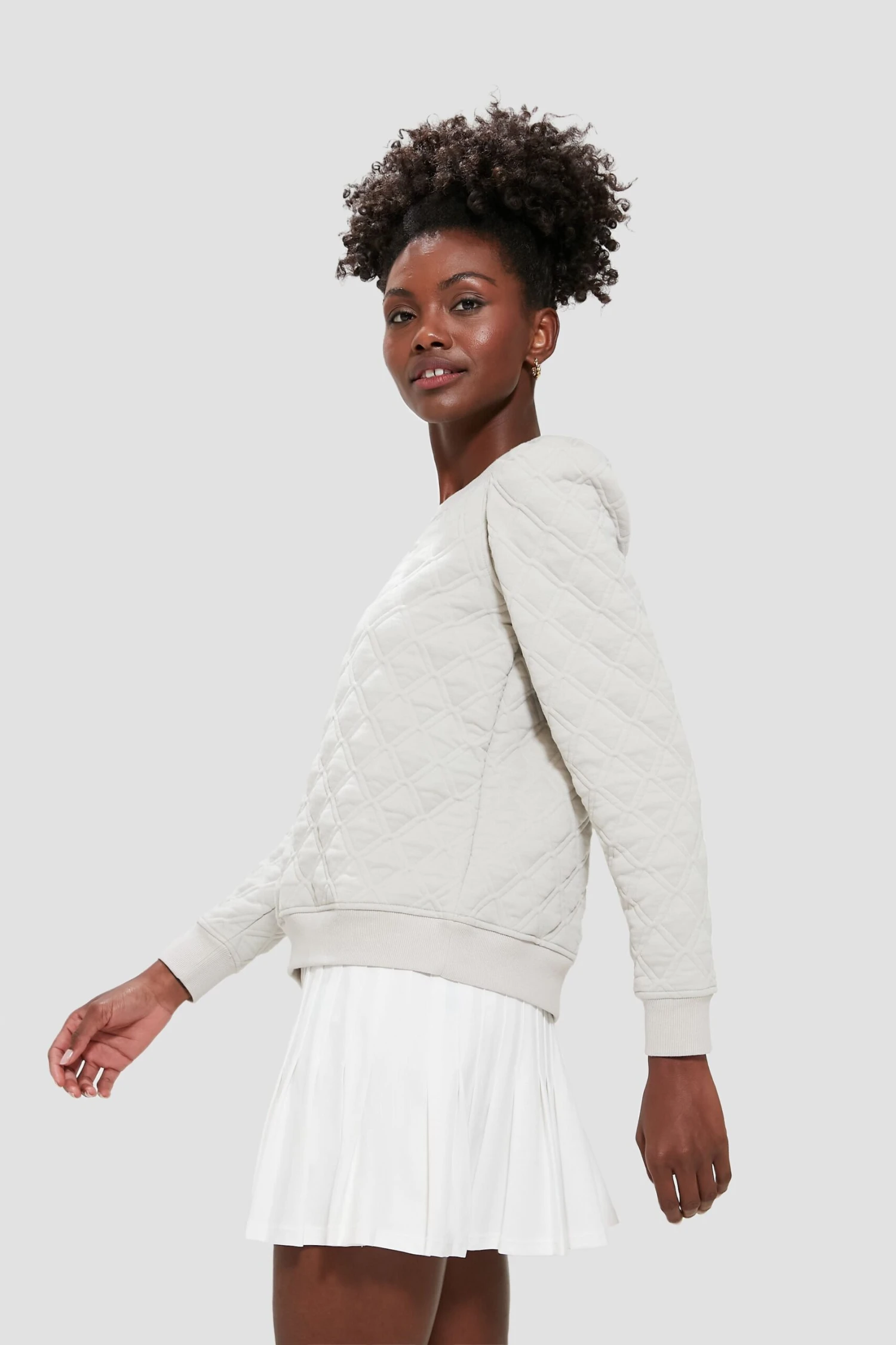 Gray Puff Sleeve Campbell Pullover - Image 4