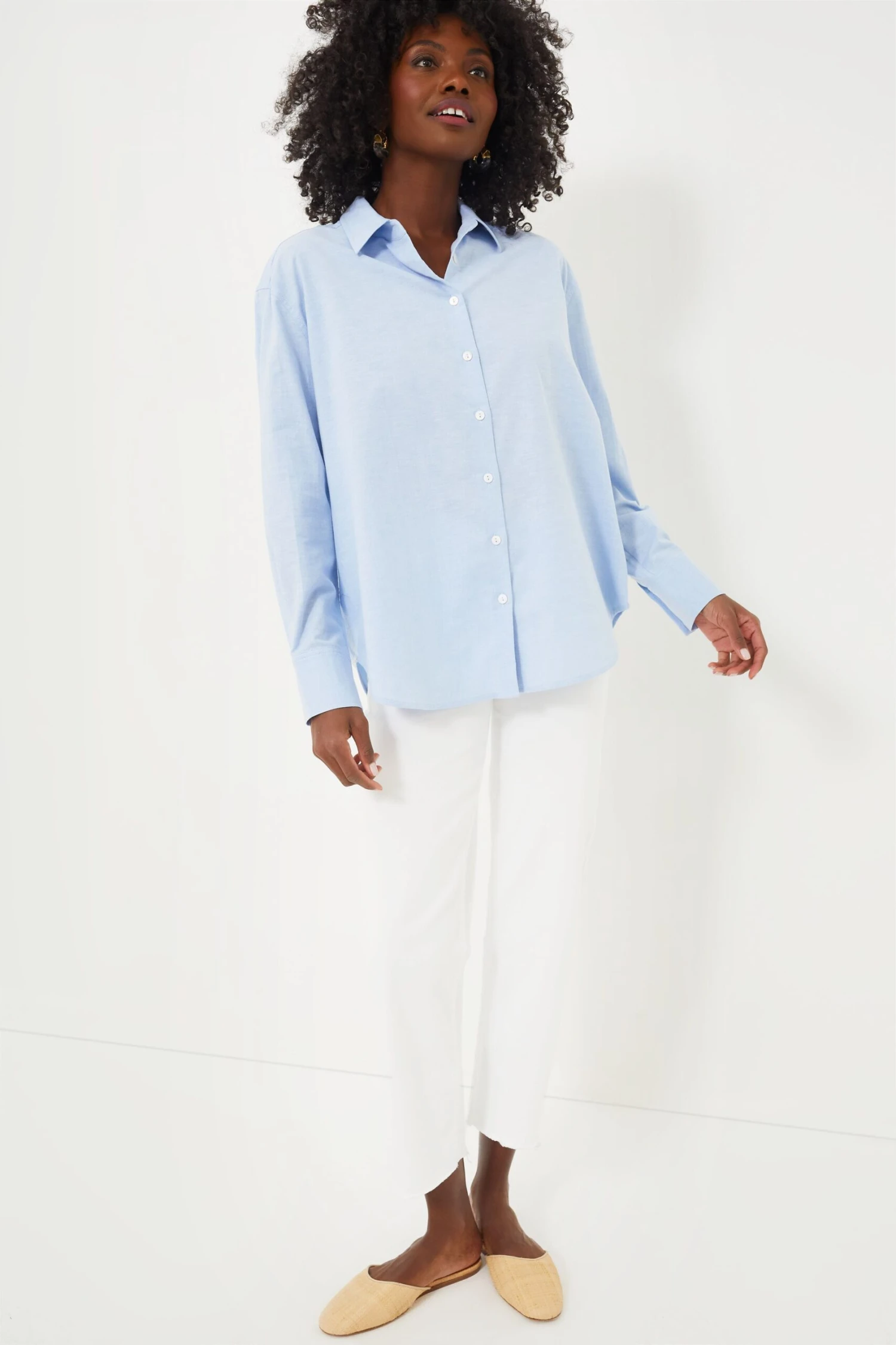 Blue Lightweight Oxford Nadine Button Down - Image 6