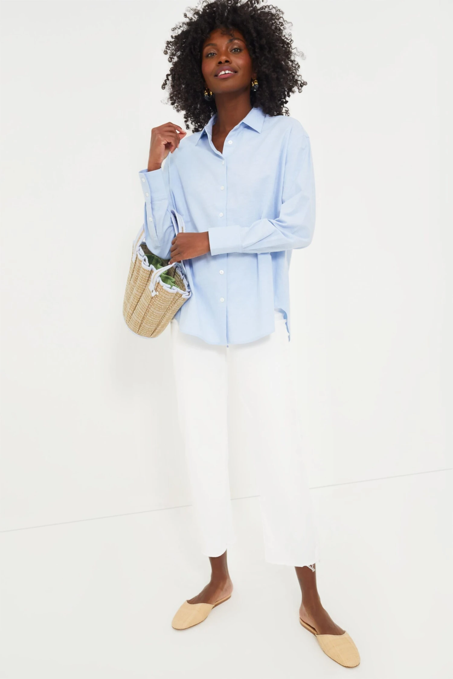 Blue Lightweight Oxford Nadine Button Down - Image 2