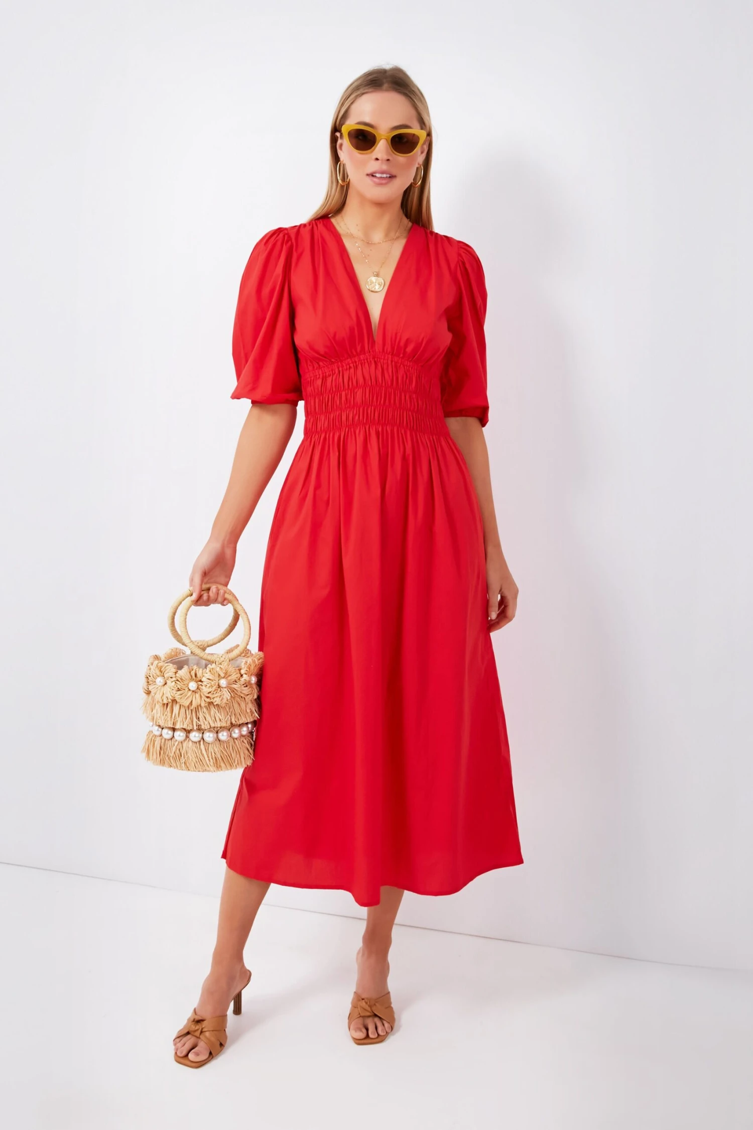Cherry Tomato Agnata Midi Dress - Image 2