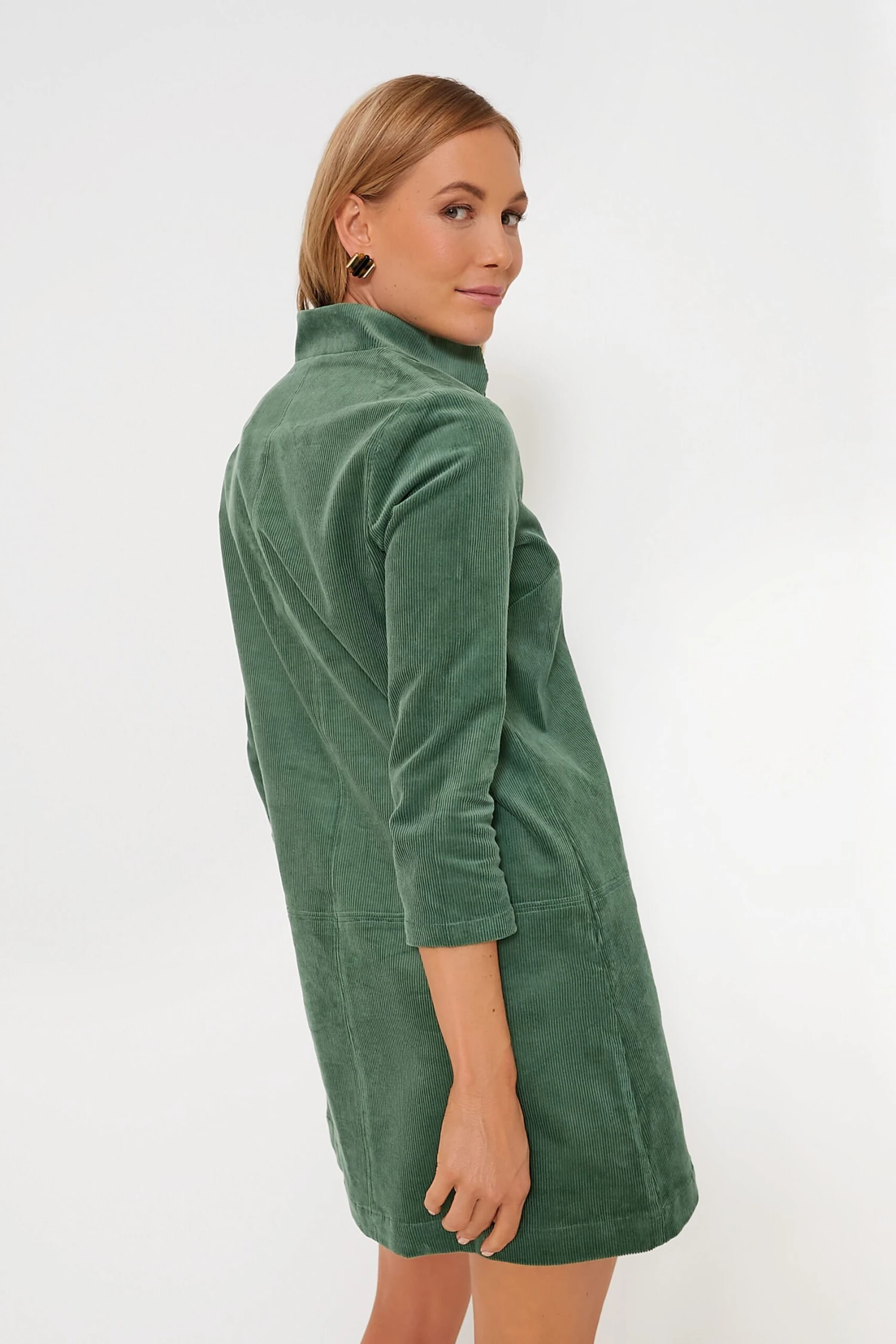Green Corduroy Clifton Dress - Image 4
