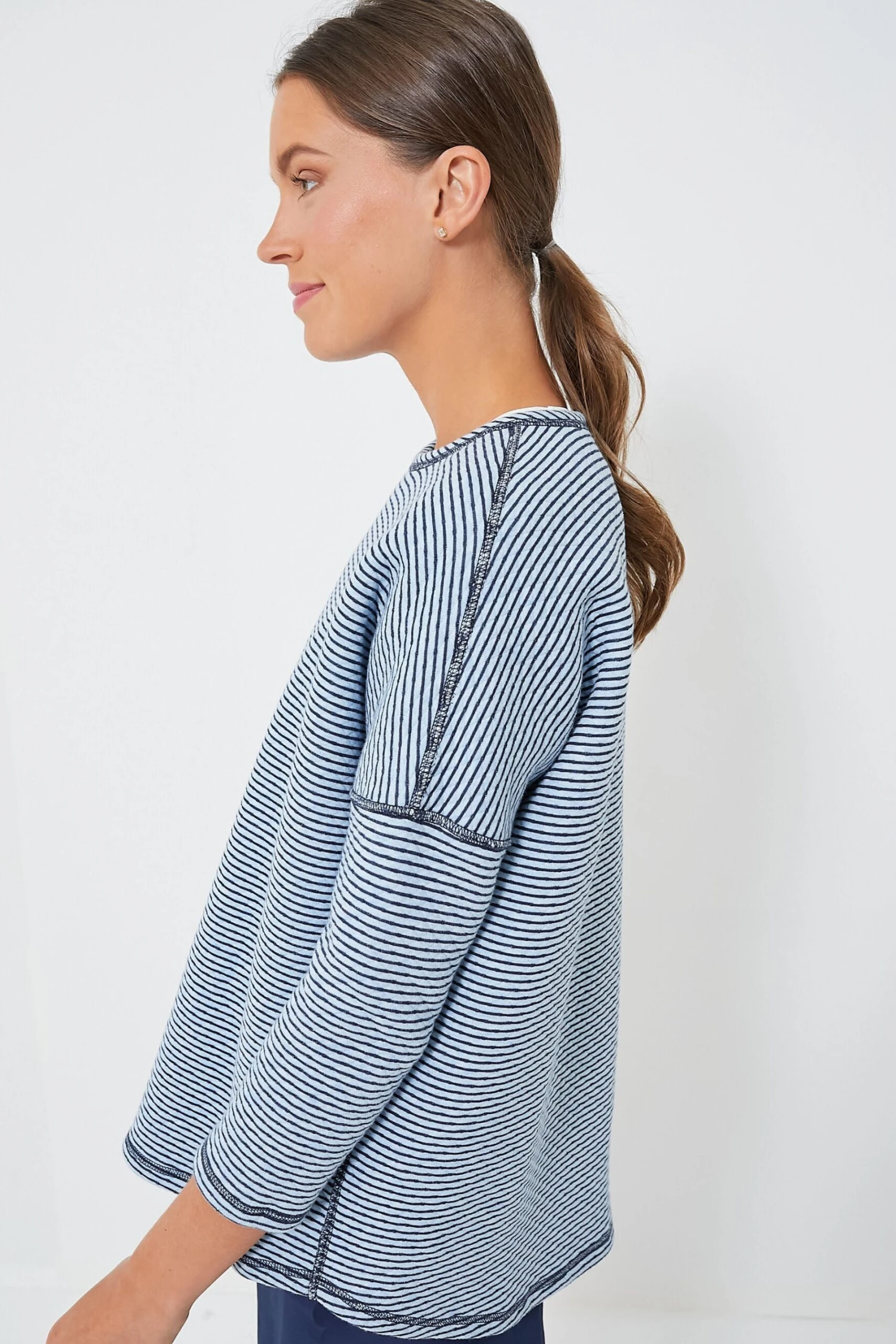 Reversible Heathered Blue Ally Swing Sweatshirt - Image 3