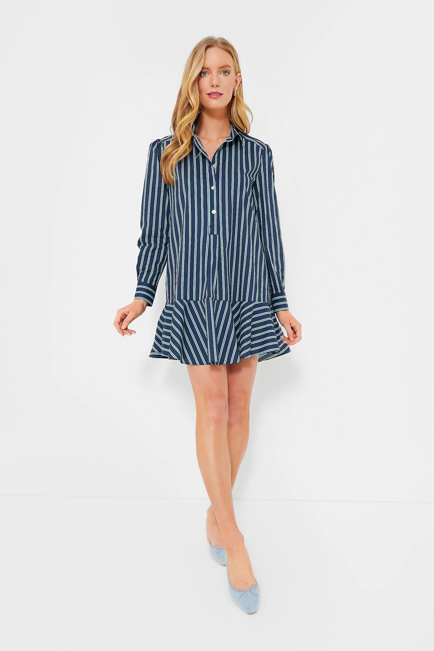 Lagoon Stripe Callahan Shirt Dress - Image 6