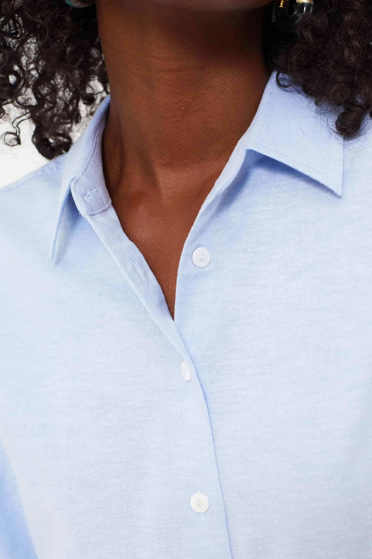 Blue Lightweight Oxford Nadine Button Down - Image 5