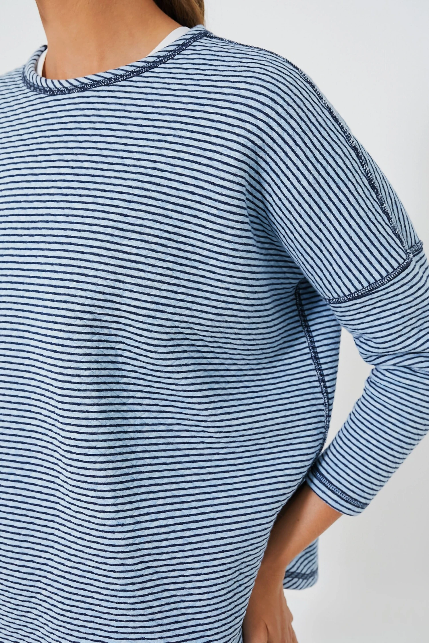 Reversible Heathered Blue Ally Swing Sweatshirt - Image 5