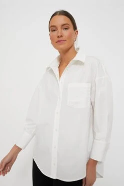 ANINE BING White Mika Shirt