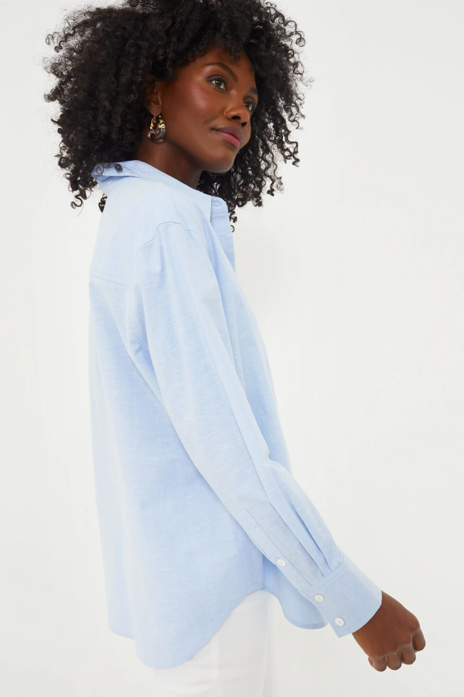 Blue Lightweight Oxford Nadine Button Down - Image 3