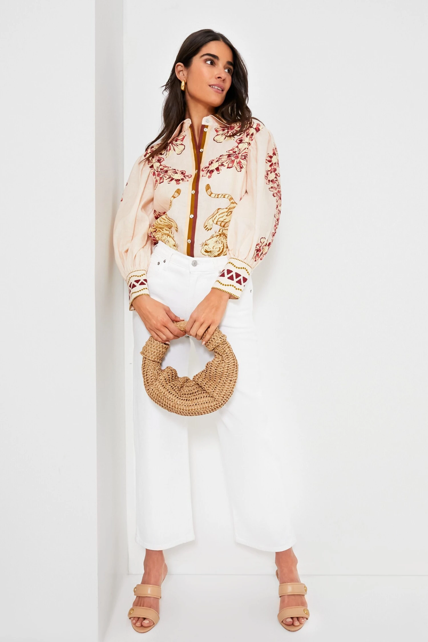 Flower Tiger Nude Shirt - Image 2