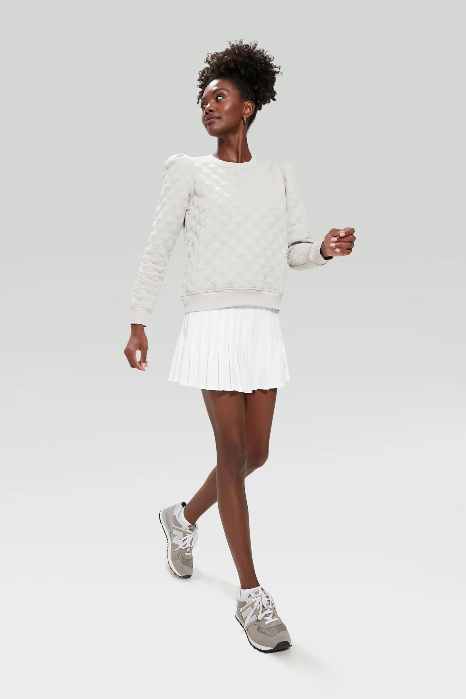 Gray Puff Sleeve Campbell Pullover - Image 2