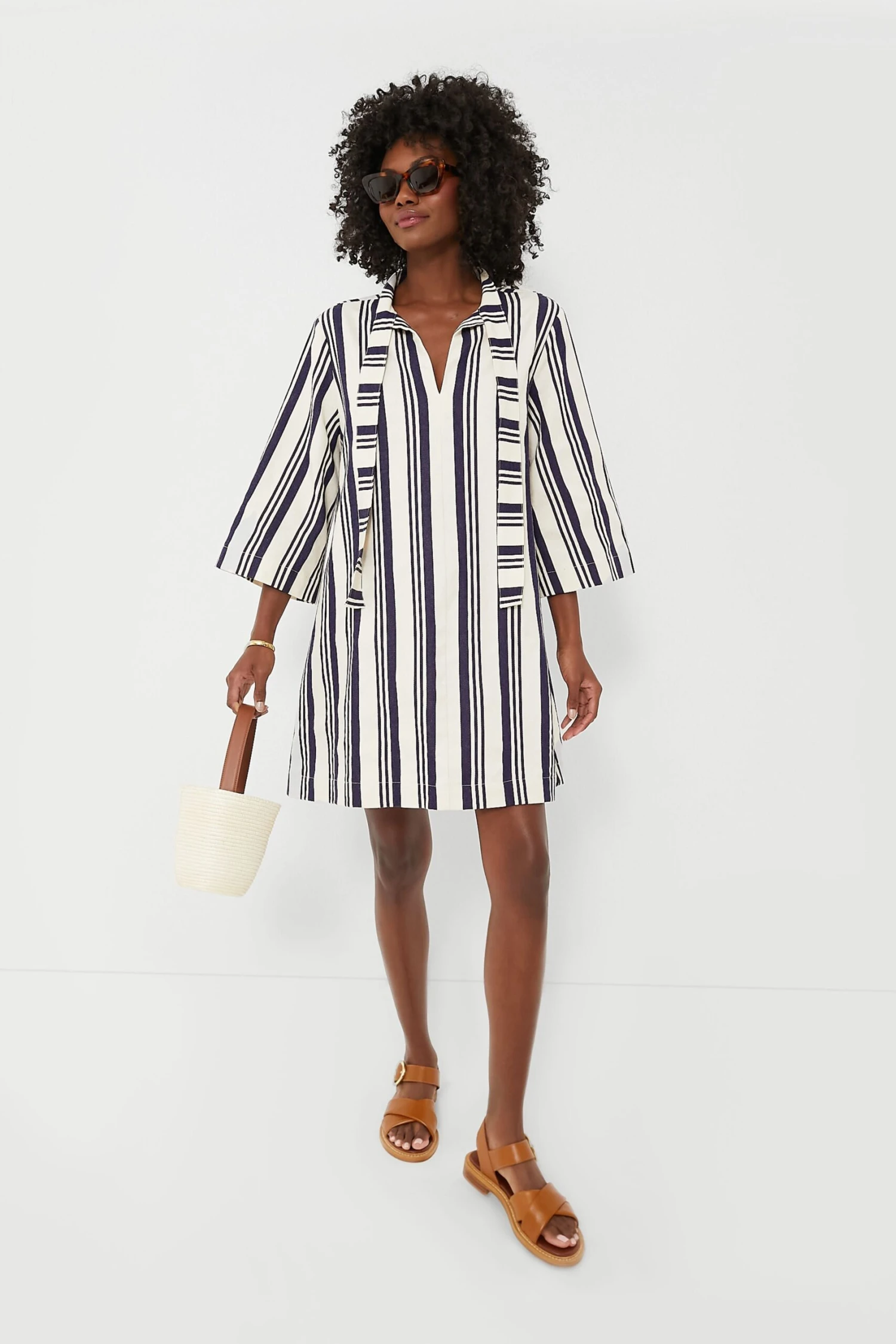 Navy Stripe Montauk Dress - Image 6